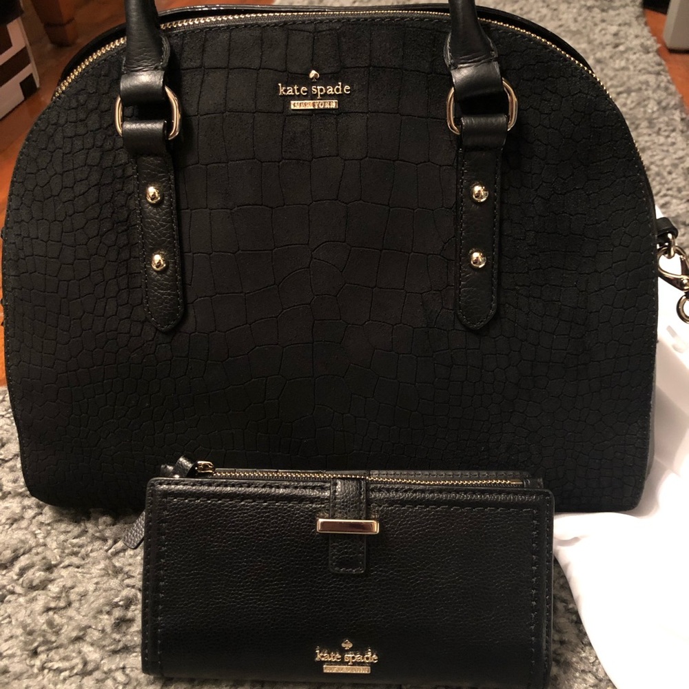 Kate Spade 100% Cow leather purse &matching wallet